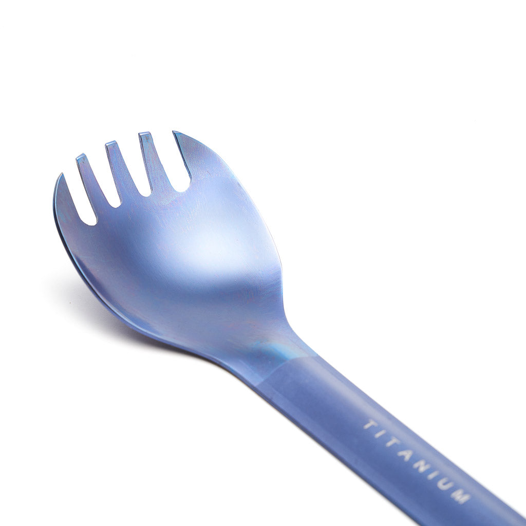 TOAKS Titanium Long Handle Spork with Polished Bowl