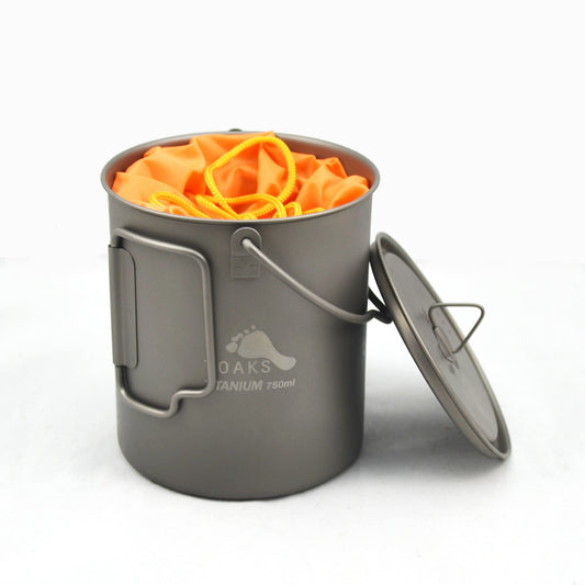 TOAKS Titanium 750ml Pot with Bail Handle and Wood Stove Combo Set