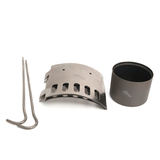 TOAKS Titanium 750ml Pot and Alcohol Stove Combo Set