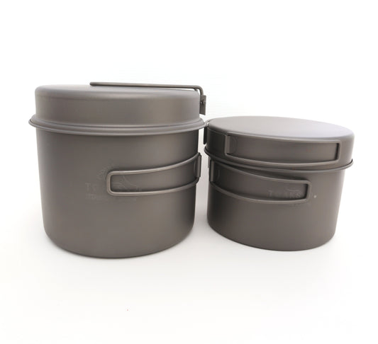 TOAKS Titanium 1600ml Pot with Pan / 1300ml Pot with Pan Combo Set
