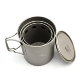 TOAKS Titanium 750ml Pot and Wood Stove Combo Set