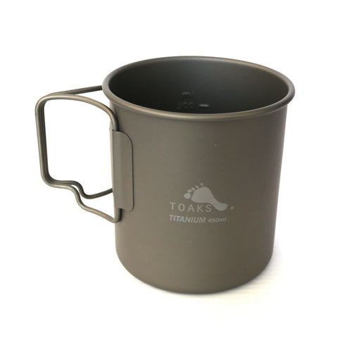 Toaks Ultralight Portable Titanium Camping Mug With Folding Handles - 450ml  : Target