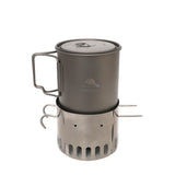 TOAKS Titanium 750ml Pot and Alcohol Stove Combo Set