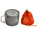 TOAKS LIGHT Titanium 550ml Pot comes with a mesh sack