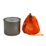 TOAKS LIGHT Titanium 550ml Pot without Handle comes with a mesh sack