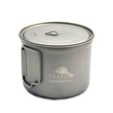 TOAKS Titanium 900ml D115mm Pot (short handles)